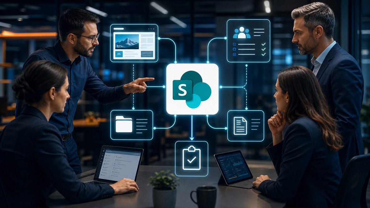 Team arbeitet mit einheitlich aufgebauten SharePoint-Arbeitsbereichen